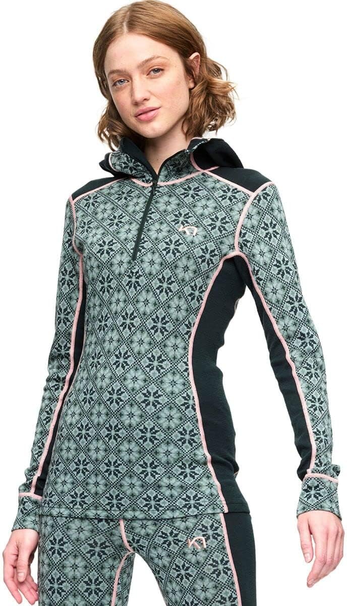 Kari TraaWomen's Rose Base Layer Hoodie, Warm Winter Sweatshirts for Women, Soft 100% Merino Wool, Midweight Base Layer Top