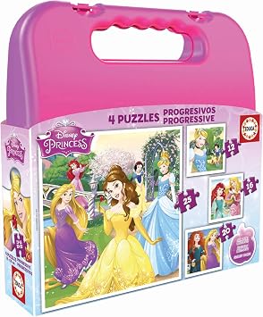 Educa - Princesas Disney Maleta, Conjunto de Puzzles Progresivos,  Multicolor (16508) : Amazon.es: Juguetes y juegos