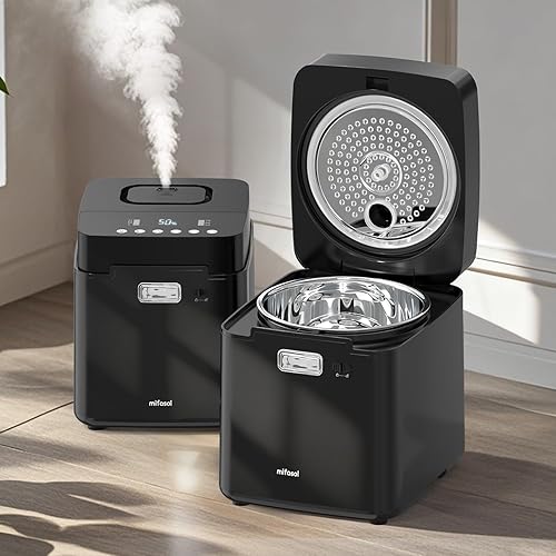 Mifasol Humidificador de acero inoxidable, 3.3L0.87 galones humidificadores de vapor caliente para dormitorio, 800 pies cuadrados, humidificadores