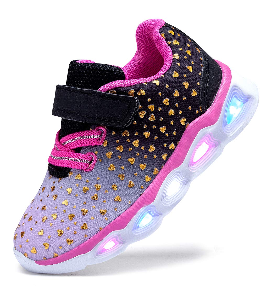 Ragazze Led Scarpe Lampeggianti Light Up Sneakers, Viola, 30 EU