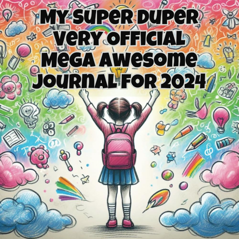 My Super Duper Very Official Mega Awesome Journal | daily journal for kids | journaling for well rounded, confident, self aware, strong and resilient ... for children: Black and White interiors