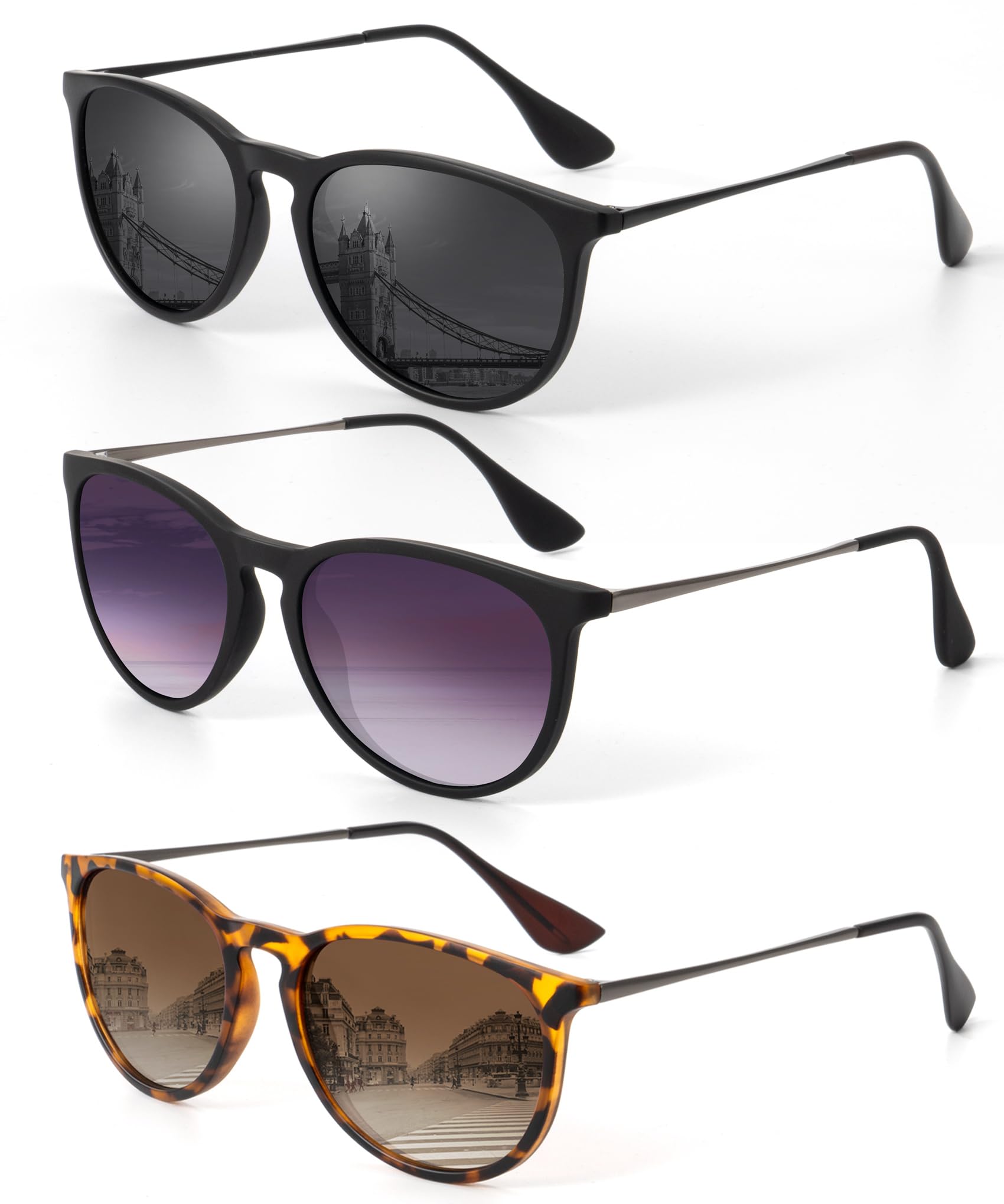 KALIYADI Sunglasses Womens Polarized Womens-Sunglasses: Trendy Sun Glasses with UV400 Retro Style for Party Beach Shopping