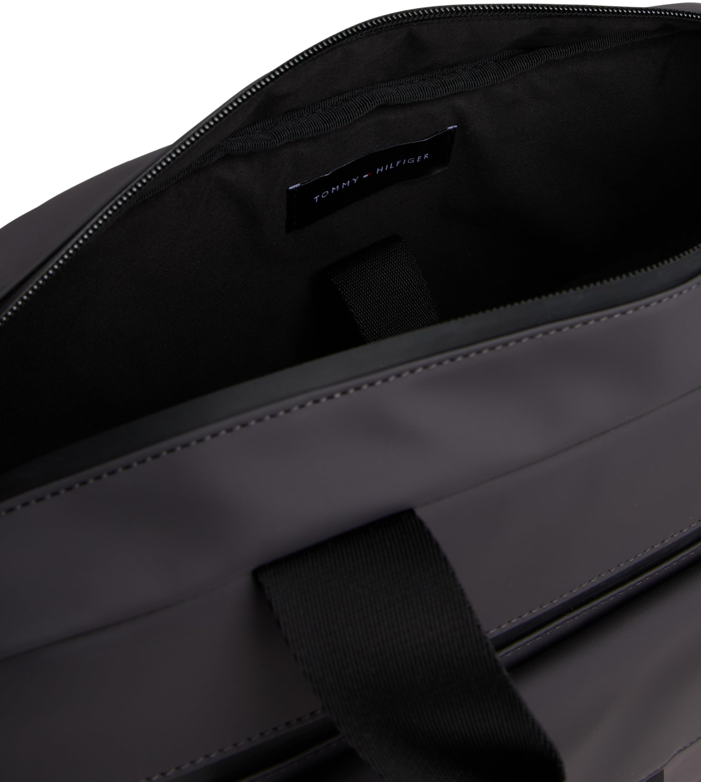Tommy Hilfiger Maletín para portátil Hombre Seasonal con correa para el hombro, Gris (Charcoal Gray), Talla Única