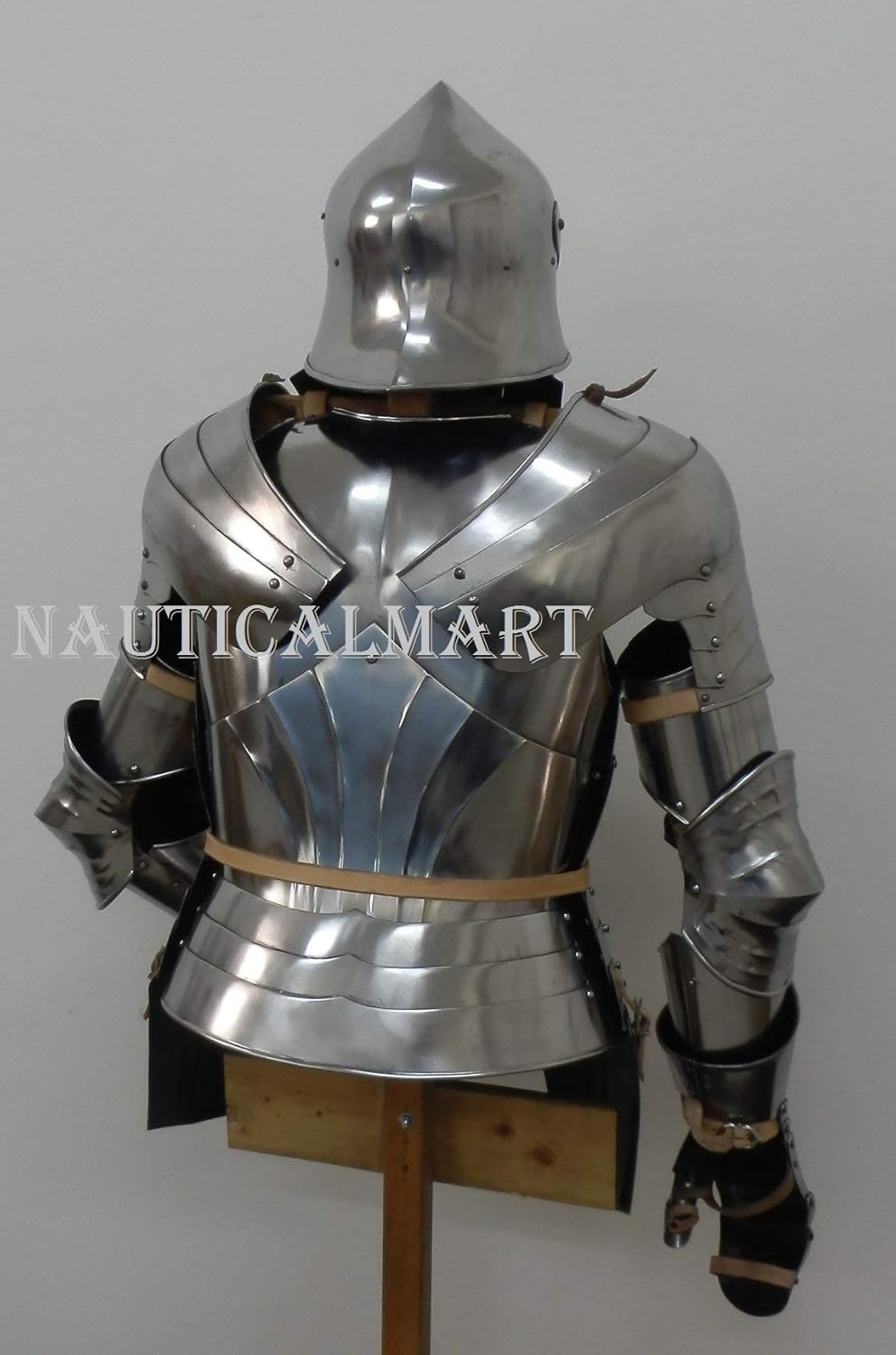 Knight Suit of Armour Wearable Reenactment Breastplate with Helmet (Stand Not Included)