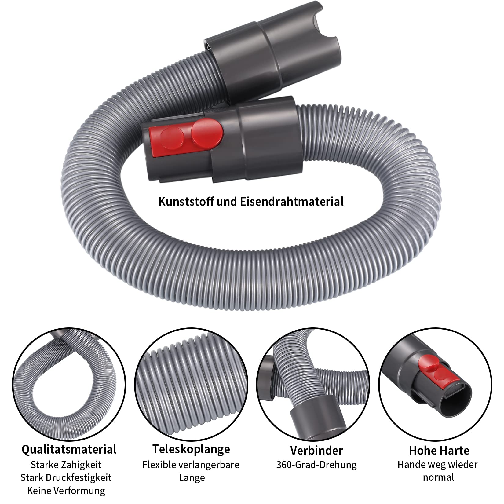 Przedłużenie węża do odkurzacza Dyson V7 V8 V10 SV10 SV11, wąż przedłużający, wąż zastępczy, akcesoria