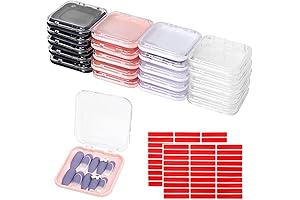 20PCS PRESS ON NAIL PACKAGING BOXES WITH BULK ADHESIVE & DISPLAY