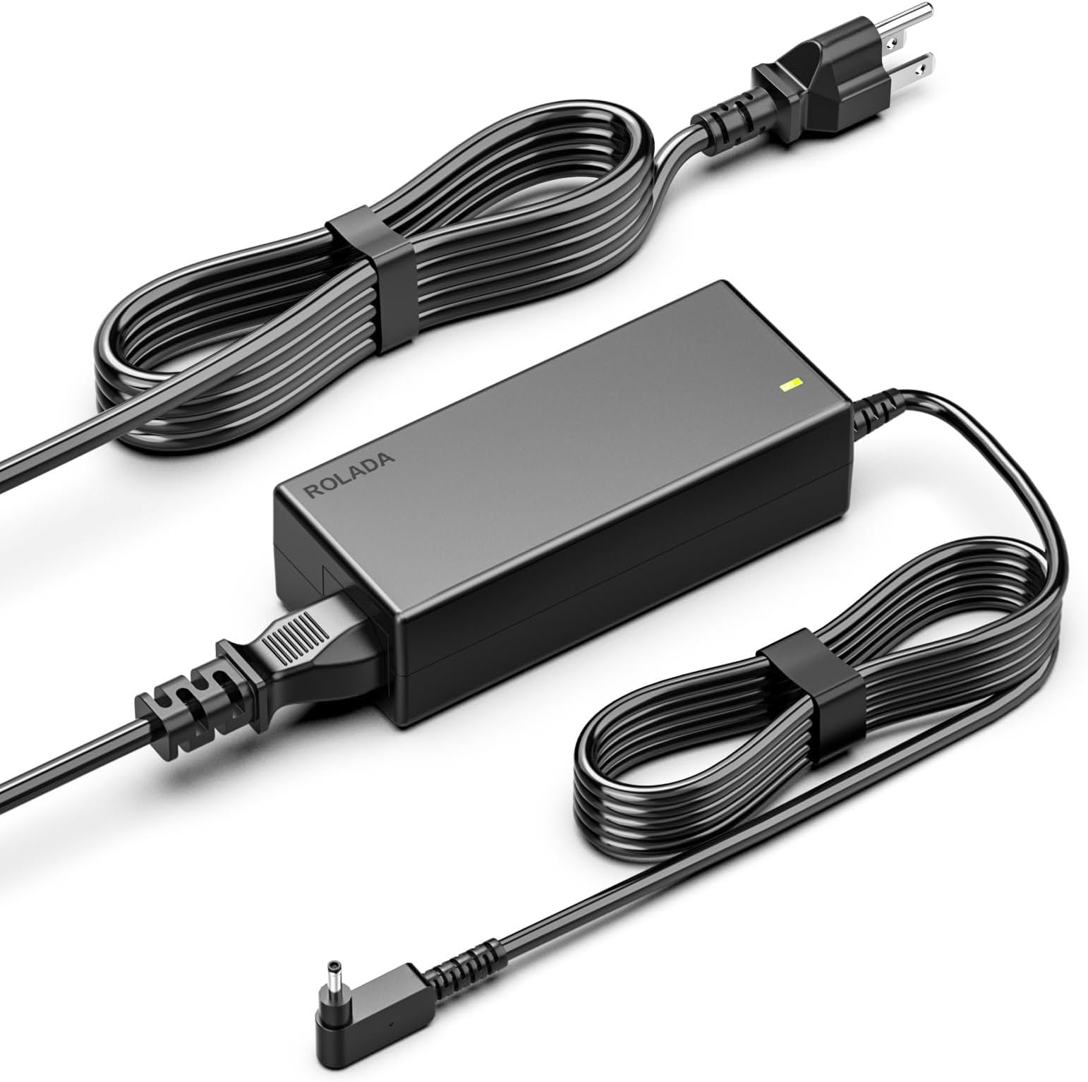 ROLADA 65W 19V 3.42A Laptop Charger Fit for Acer Chromebook 15 14 13 11 R11 CB3 CB5 & Spin Laptops - UL Listed Replacement Power Adapter, Extra Long Cord (Small Tip 3.0x1.1mm)