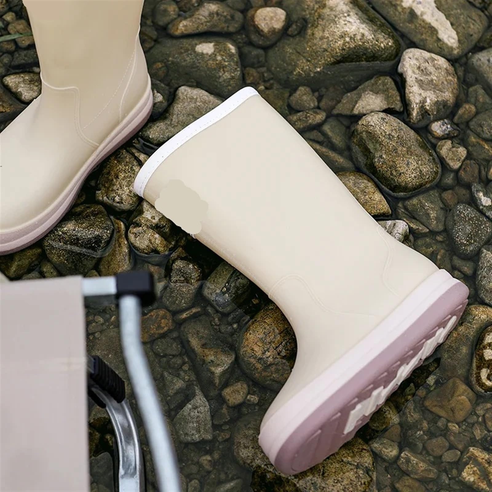 Scarpe da pioggia per uomo Stivali da pioggia uomo lavoro impermeabili in gomma a metà polpaccio Scarpe comode for