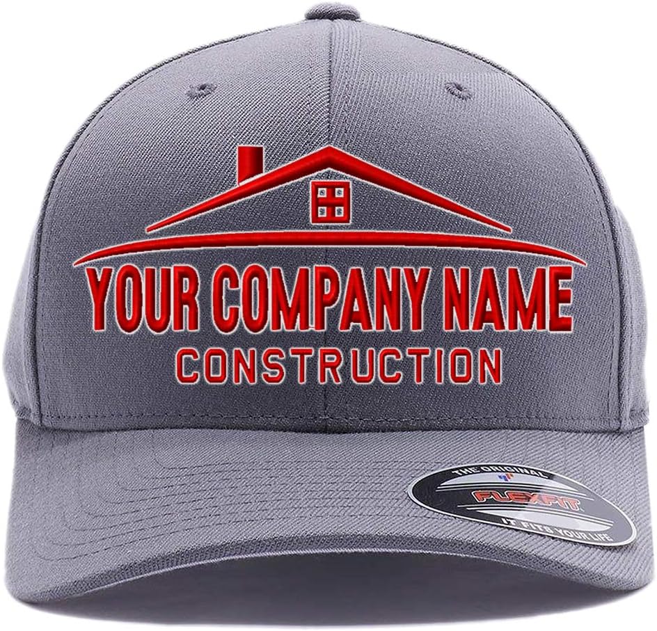 Custom Hat. Your Company Name Embroidered. Construction Company hat