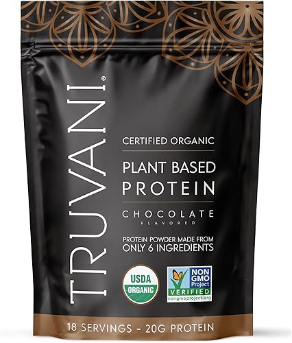 Miniatura 148 de TRUVANI – Polvo de proteína a base de plantas – Proteína orgánica certificada USDA en polvo, vegano, sin OMG, sin gluten
