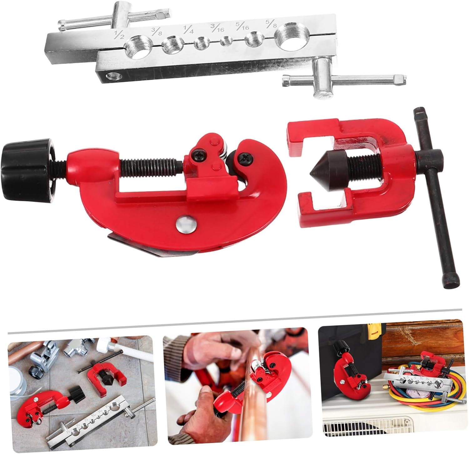 Flaring Tool Kit,Flaring Tool for Brake Line,Brake Flaring Tool,Tube Bender Pipe Repair Mechanic Hydraulic Brake Repair Set