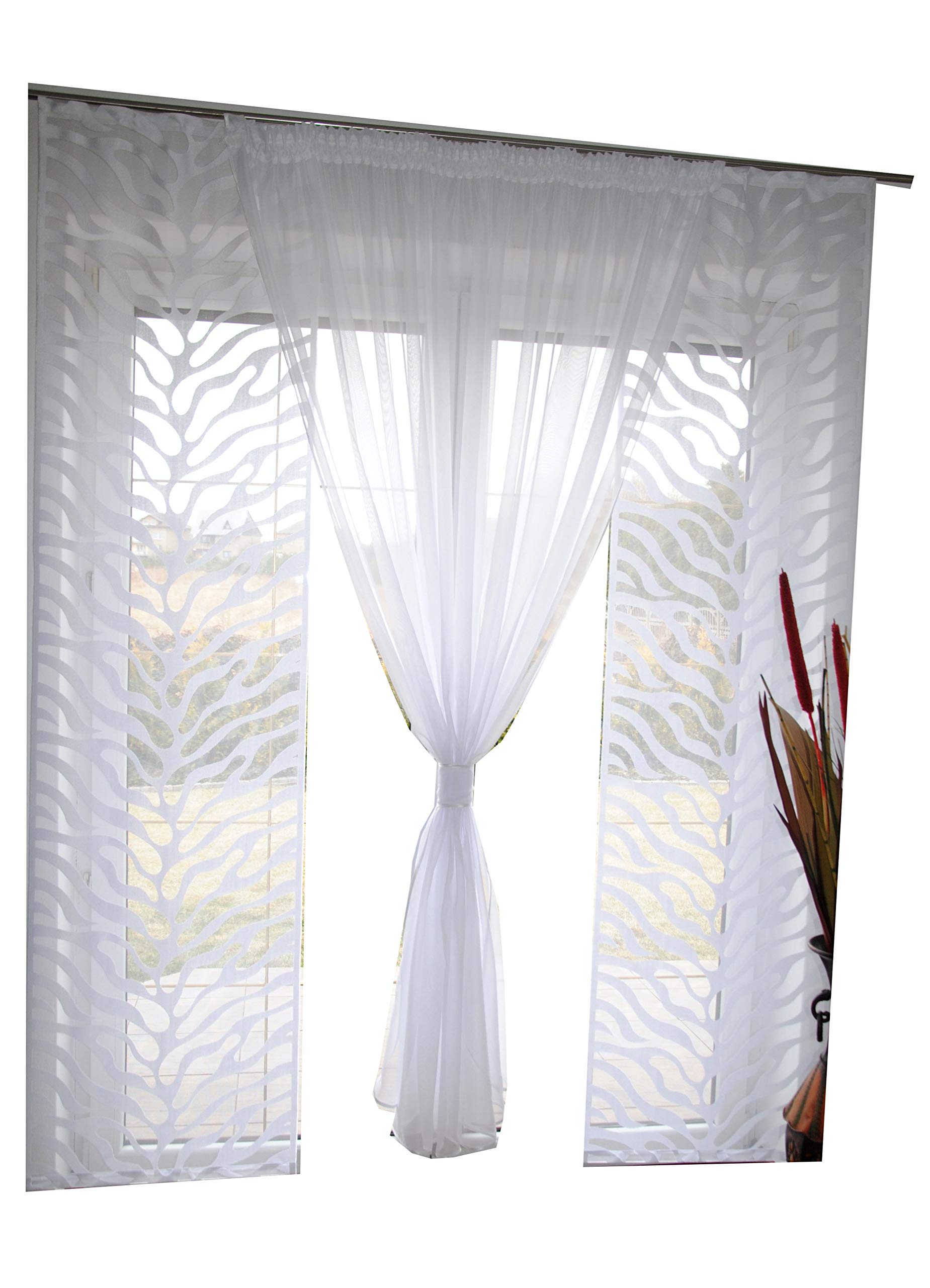 HG-Amelia Rideau de balcon design moderne (motif 1)
