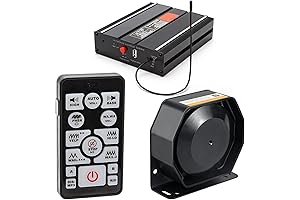 BooYu Motorcycle Siren 12V 200W 20 Tones Emergency Warning PA Sound System