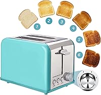 Vista 2 de OVENTE Electric Toaster Machine with 6-Shade Browning Selector Setting, Compact Design and Removable Crumb Tray, 700W Power Perfect for Toasting