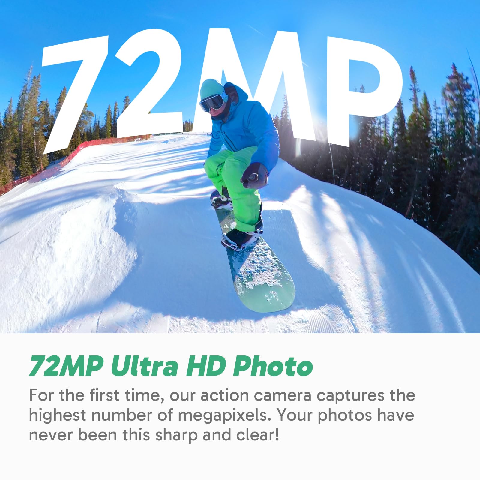 AKASO 360 Caméra d'action 360 Kit d'aventure Neige avec Carte mémoire 256 Go, capteur 1/2", 5,7 K 360, Photos 72 MP, écran Tactile de 2,29", caméra Sport 360