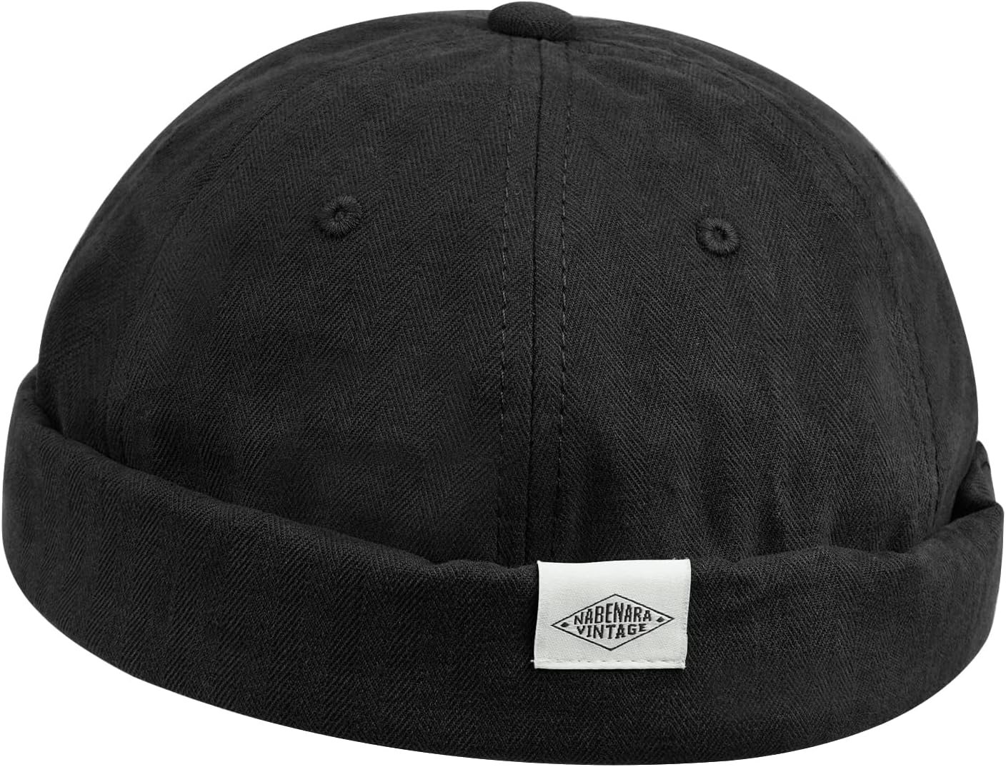 Clakllie Retro Docker Hat for Women Men Cotton No Brim Hat Adjustable Brimless Cap Worker Sailor Cap No Visor Beanie Hat