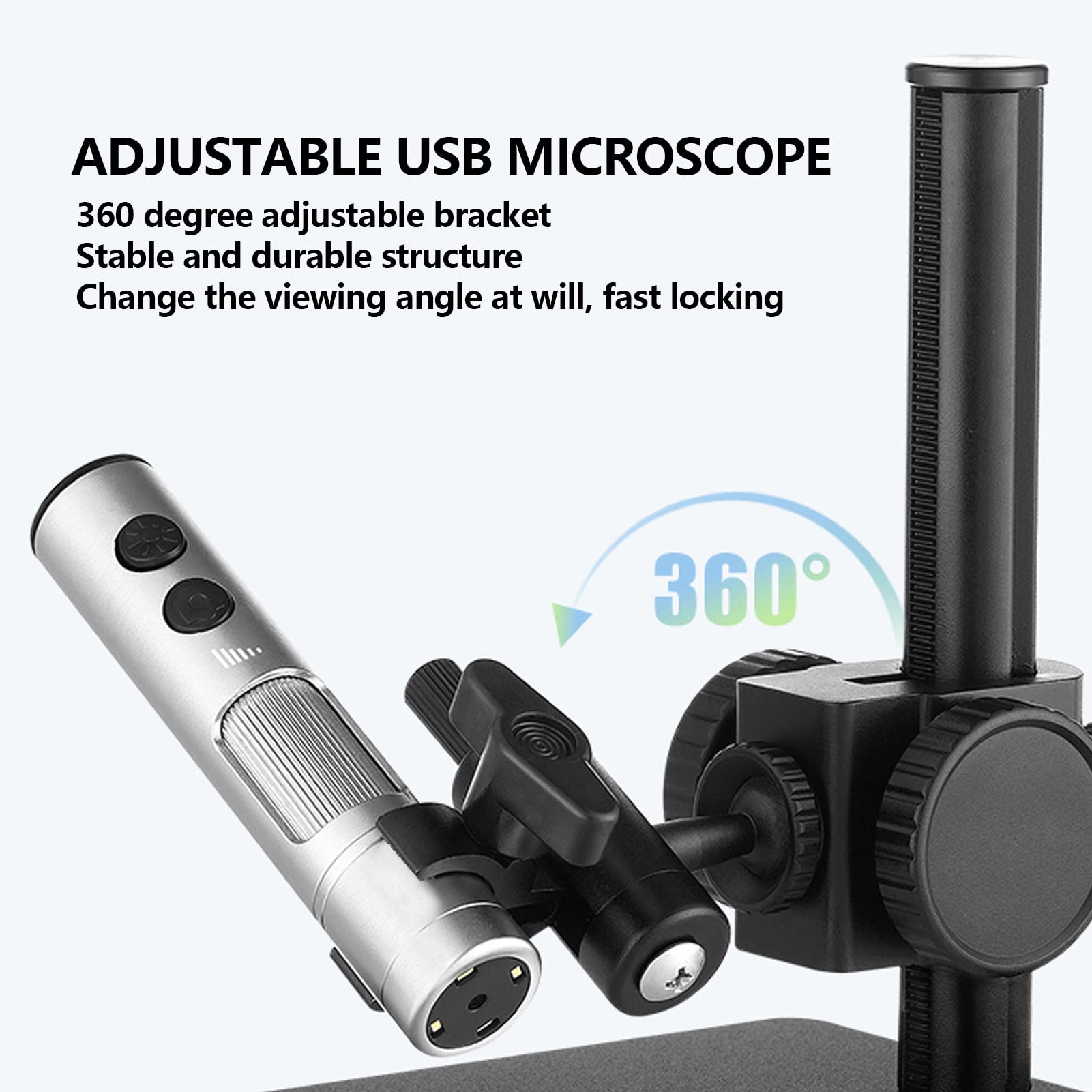 Aramox Ręczny Mikroskop USB Mikroskop Cyfrowy ze Stopu Aluminium 12 MP 3840 X 3104 Ciągły Zoom 4 Diody LED Typu C do Obrabiarek CNC Stanowiska Robocze Inspektorzy
