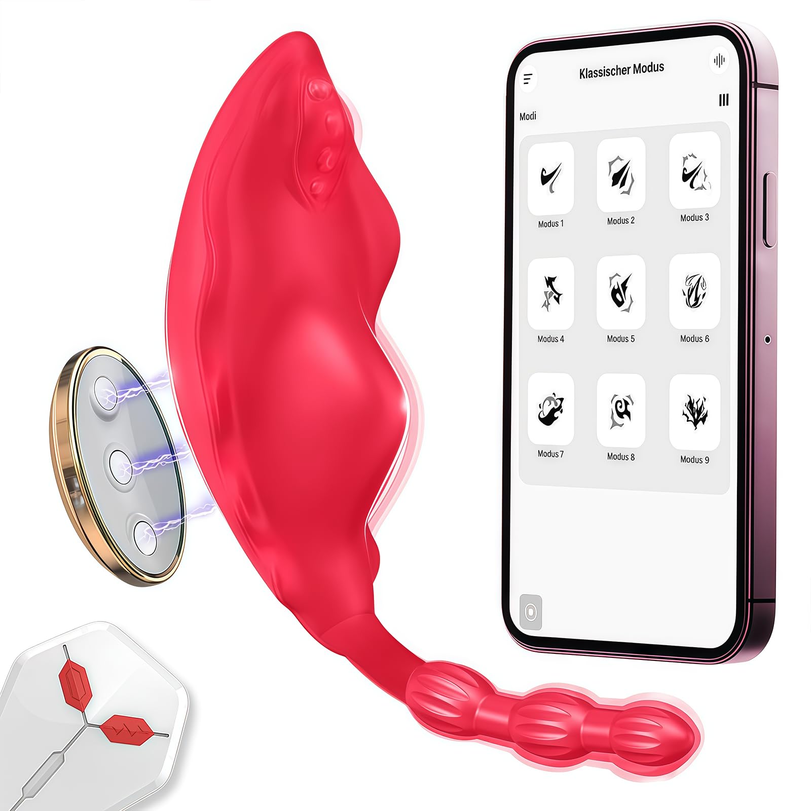 Vibratoreper Donna Professionale Wireless Stimolatore per Clitoride Ovetto Vibrante Vibratori G-Spot Plug Anale Vibratore Clitoride Mutandine Vibranti con APP Telecomando 9 Impostazioni di Vibrazione