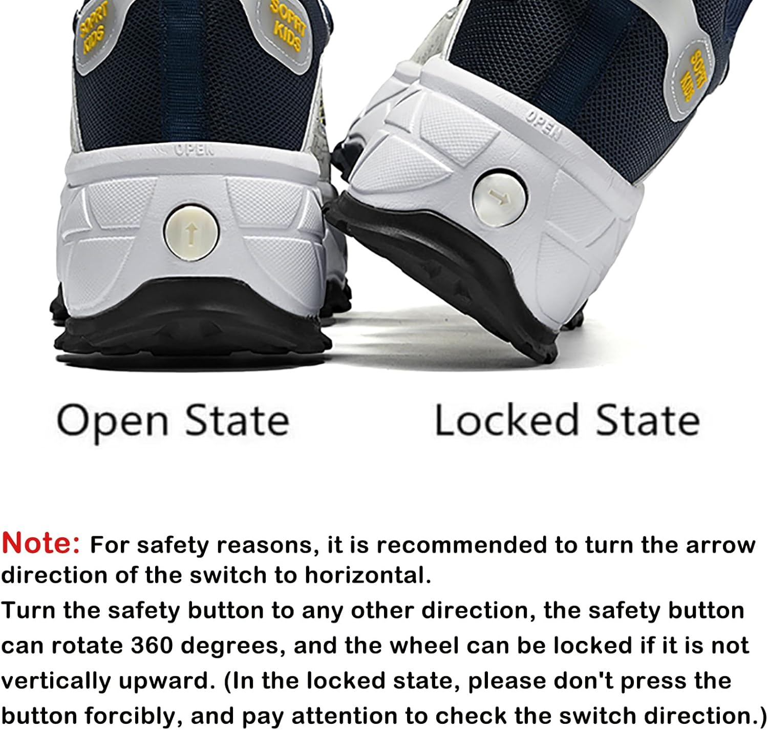 2 in 1 Deformation Roller Shoes, Roller Skate Shoes Outdoor with Detachable Brake Removable Pulley Skates Sneakers Skating Parkour with Wheels for Girls Boys
