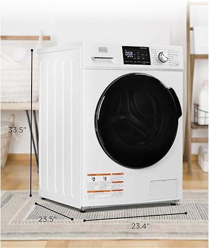 Vista 7 de BLACK+DECKER Lavadora de carga frontal, lavadora compacta de 2.7 pies cúbicos con pantalla LED y 16 ciclos