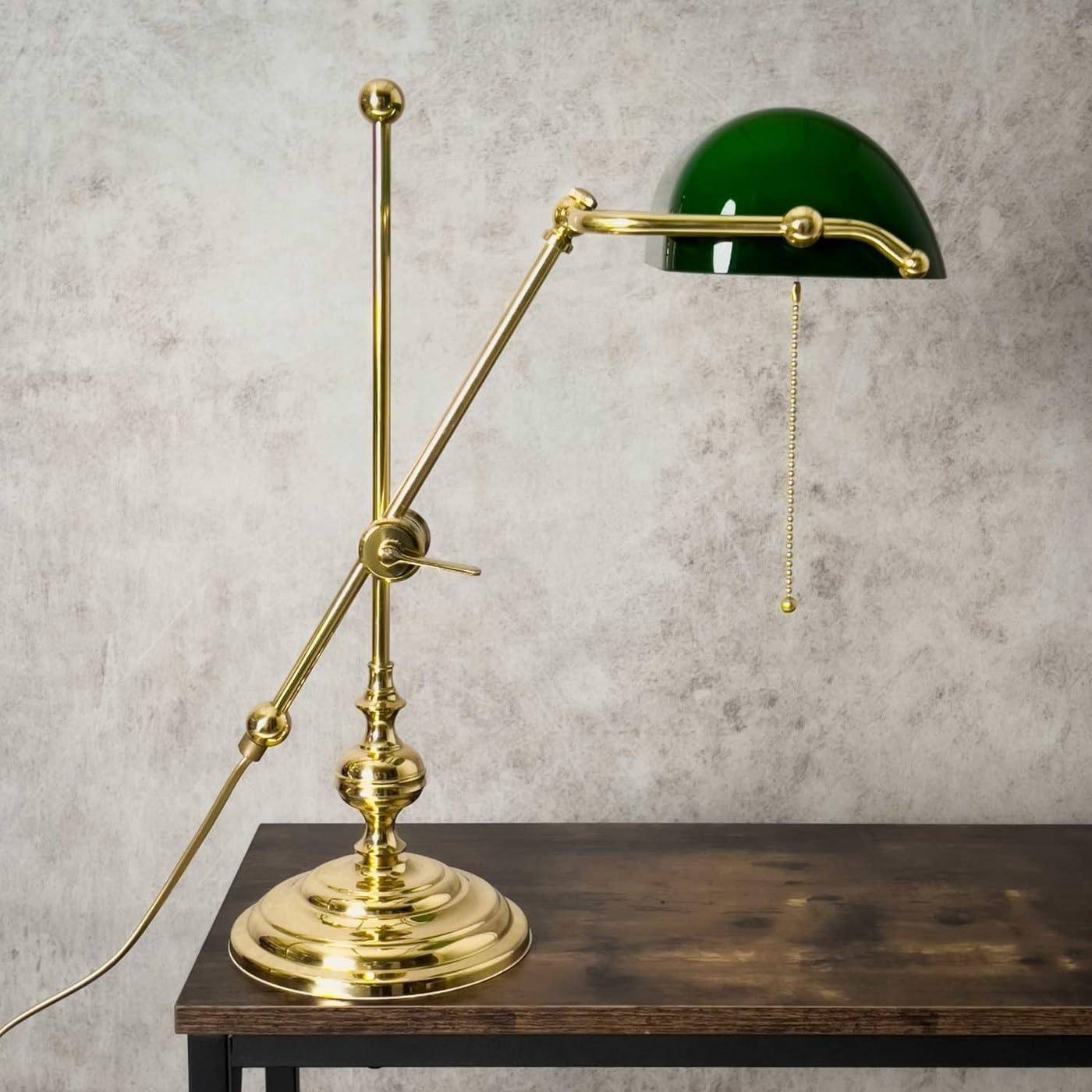 Fabris Uber Lampada Extra Lusso Modello Old England Regolabile Ministeriale Churchill Ottone Lucido