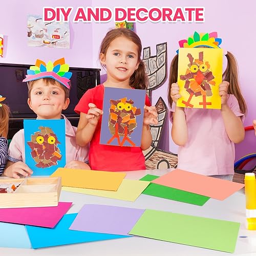 Miniatura 6 de Thenshop 500 hojas de cartulina de 8.3 x 11.5 pulgadas, papel de cartulina tamaño A4, 8.11 oz/m², papel de construcción impreso de doble cara para