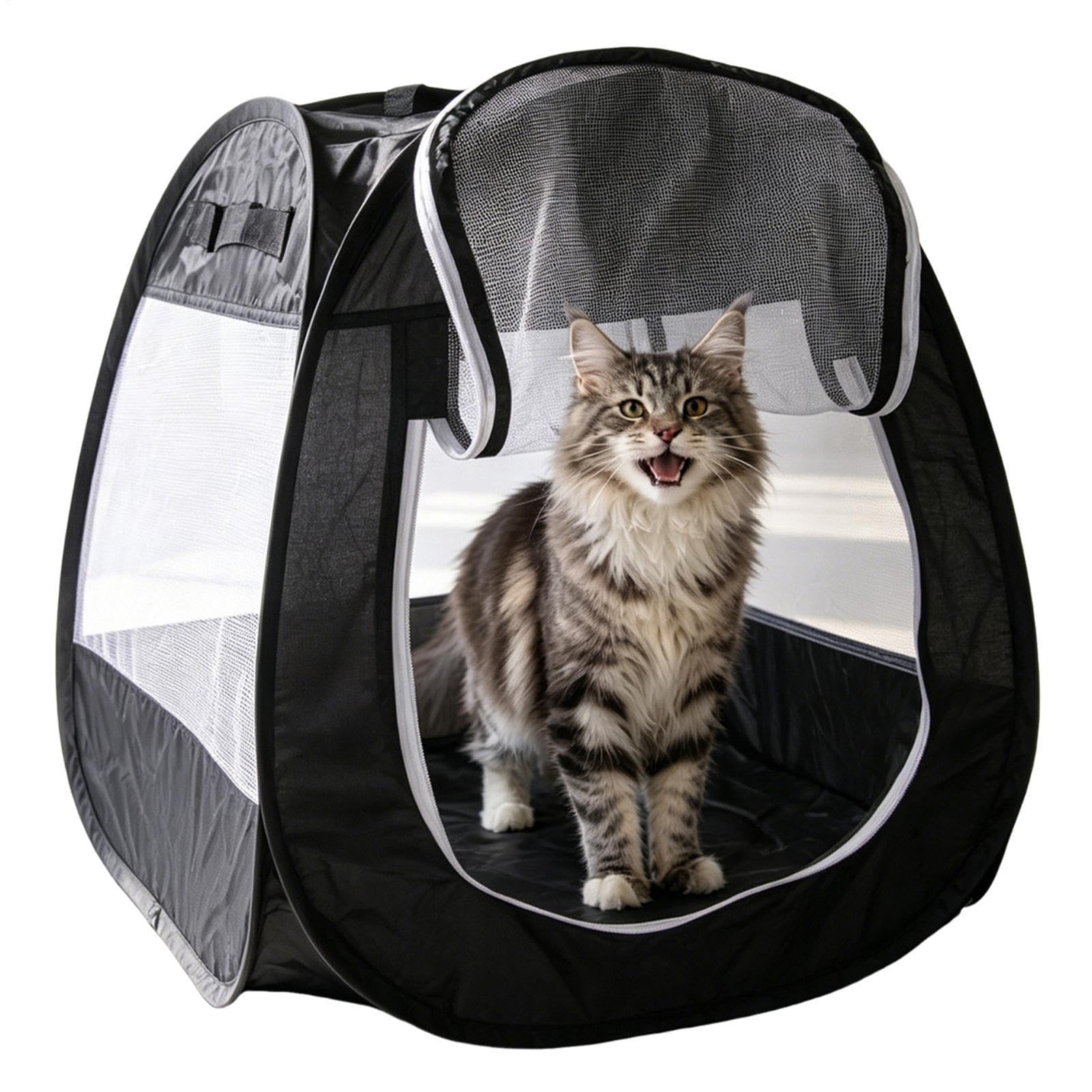 MFYOUPK Cat Tent, Foldable Cat Play Tents Breathable Mesh Pet Tent House Cats Enclosure Pet Kennel Kitten Nest For Small Puppy Kitten Indoor Outdoor