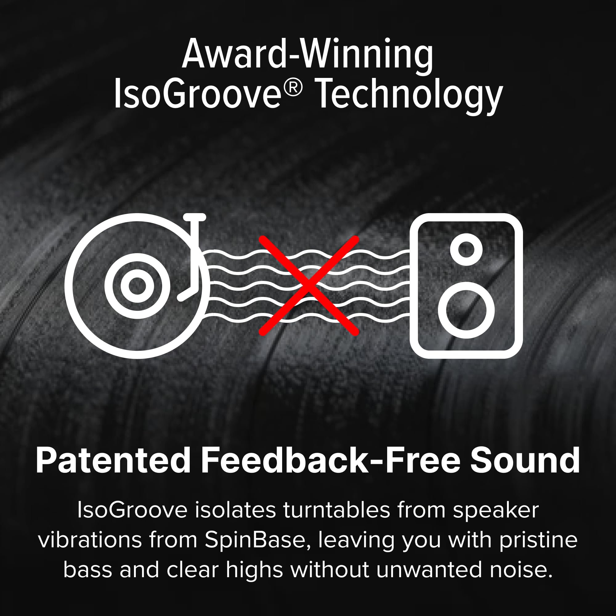 Andover Audio SpinBase MAX 2 Premium Sistema di altoparlanti Bluetooth Streaming preamplificatore phono controlli capacitivi tecnologia IsoGroove