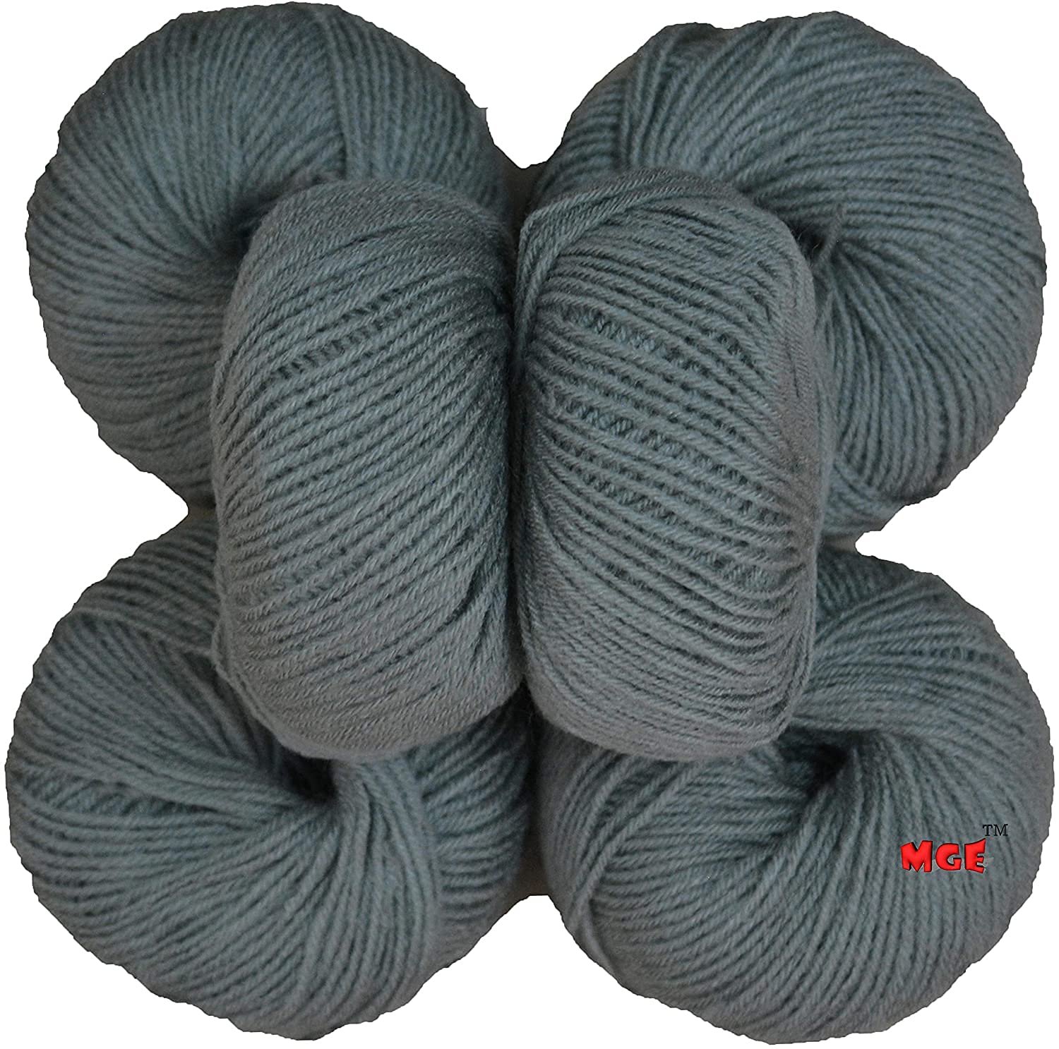 SIMI ENTERPRISE 100% Acrylic Wool Deep Grey (6 pc) Baby Soft 4 ply Wool Ball Hand Knitting Wool/Art Craft Soft Fingering Crochet Hook Yarn, Needle Knitting Yarn Thread Dye SM-H SM-TF