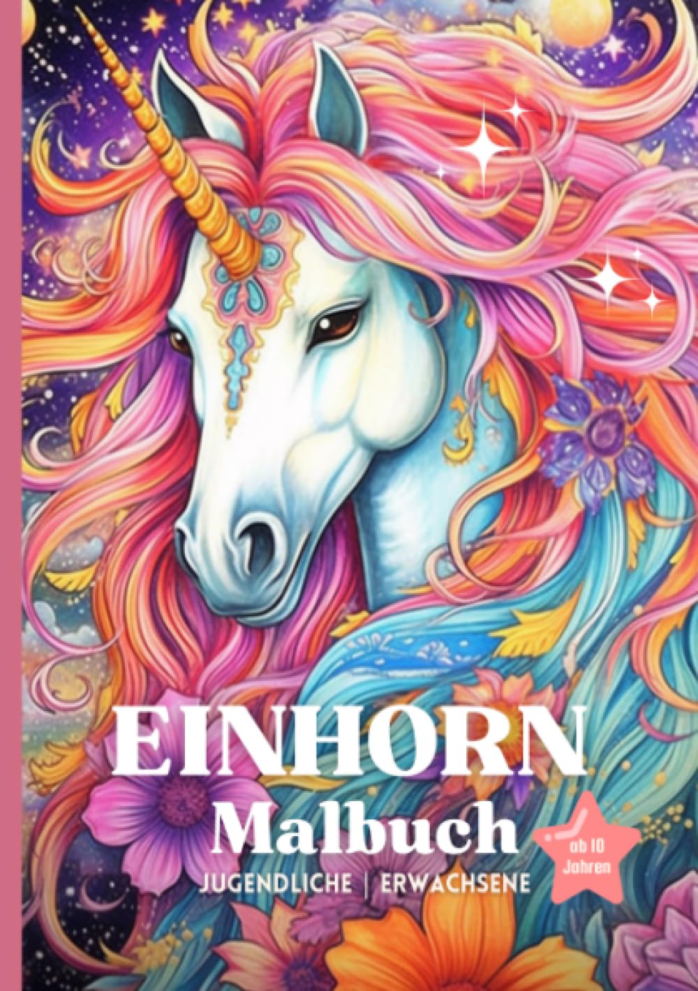 Fantasy Einhorn Malbuch | Jugendliche | Erwachsene | A5 Reiseformat: Ausmalbuch für Mädchen | Erwachsene| Cozy Format