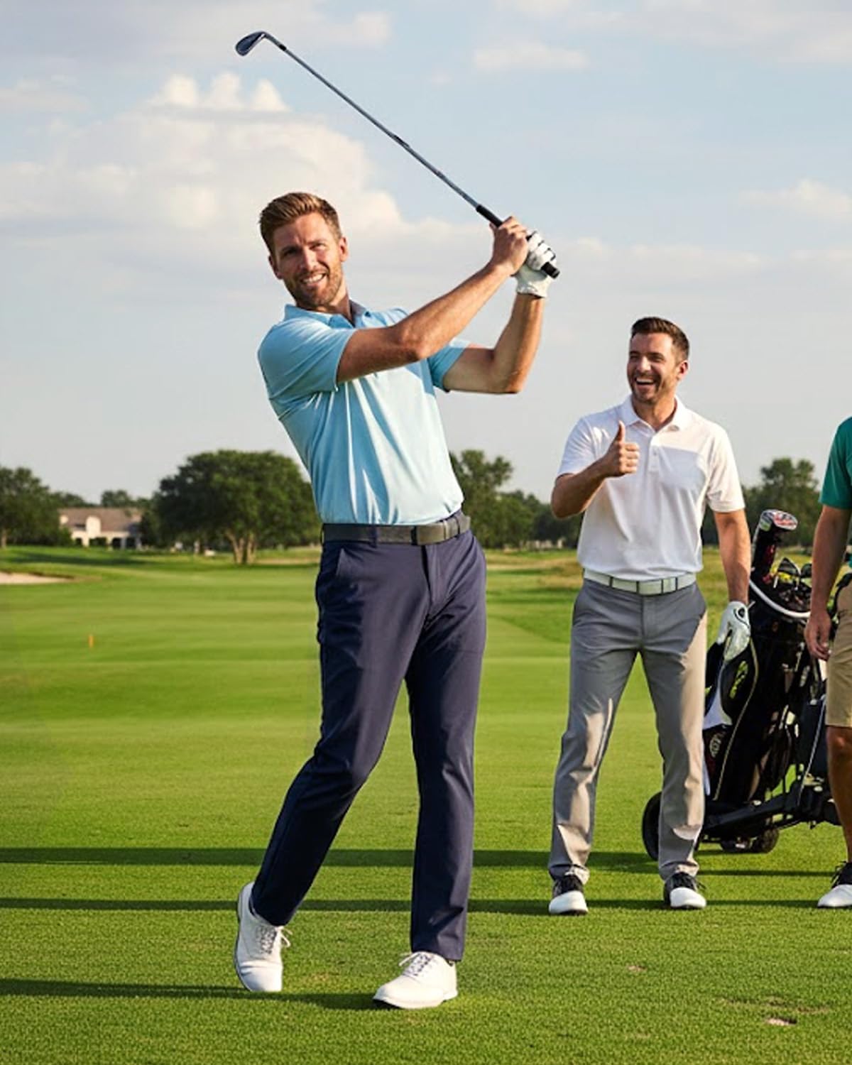 Zylioo Extra Lang Herren Golf Hose Tall,Sommer Golf-Stretchhose Stoffhose Männer Klassischer Schnitt Sommerhose Freizeithose