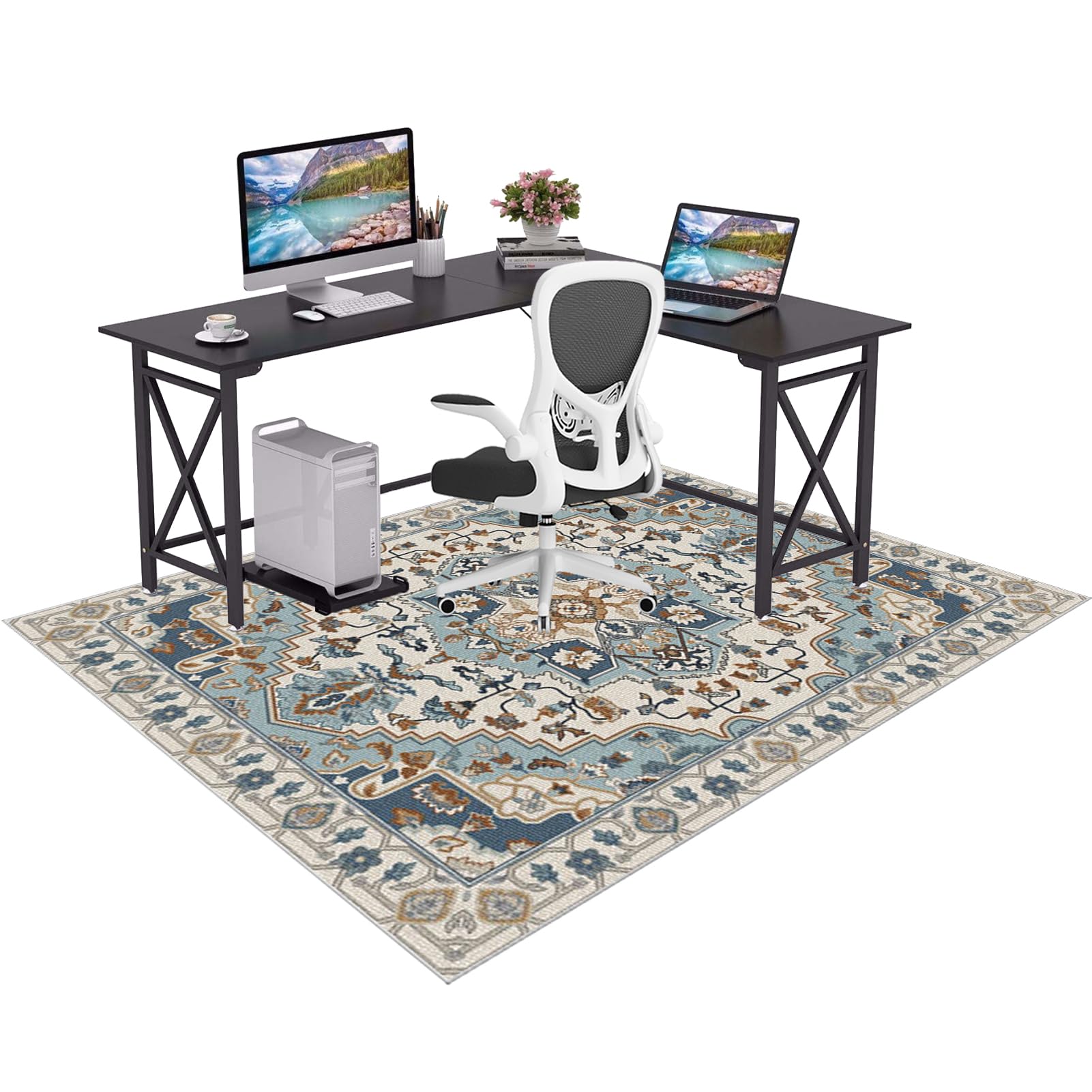 Alfombra Escritorio Suelo Protectors Suelo Silla Ruedas Silla de Ordenador Alfombras para Silla de Gaming Oficina Antideslizante 200 x 300 cm Alfombras Sillas Ruedas Protectora para Suelos Duros