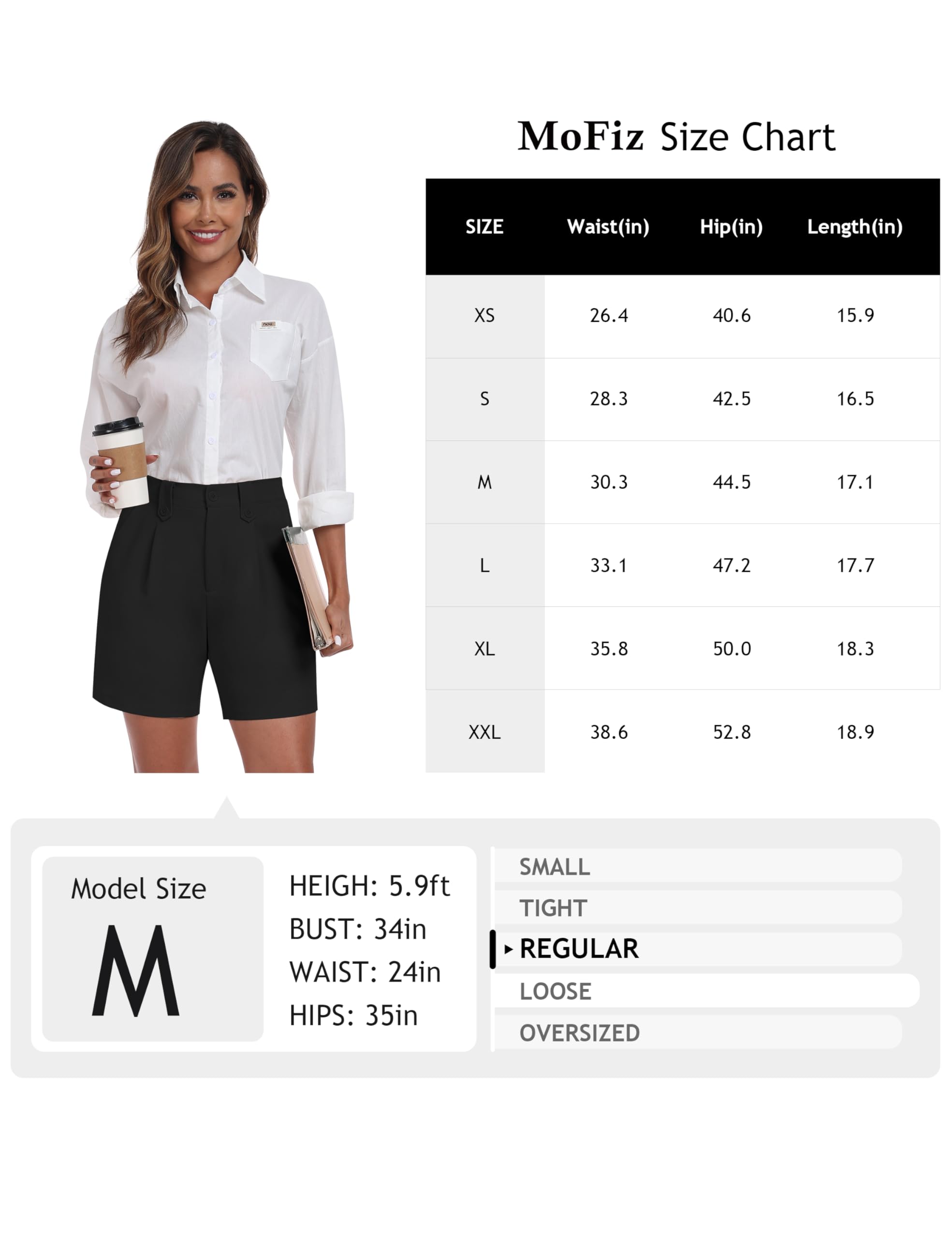 MoFiz Pantalones Cortos Mujer Shorts de Outdoor Verano Trekking Corto con Botones, de Secado Rápido, Ligeros