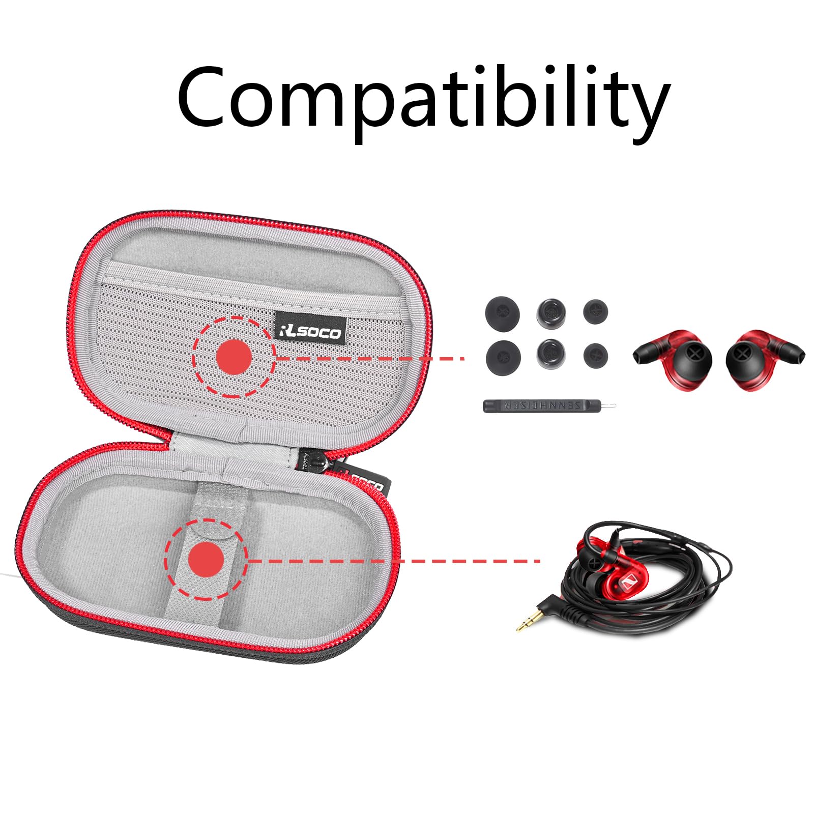 Amazon | ケース ゼンハイザー IE 300/IE 100 PRO & シュア イヤホン