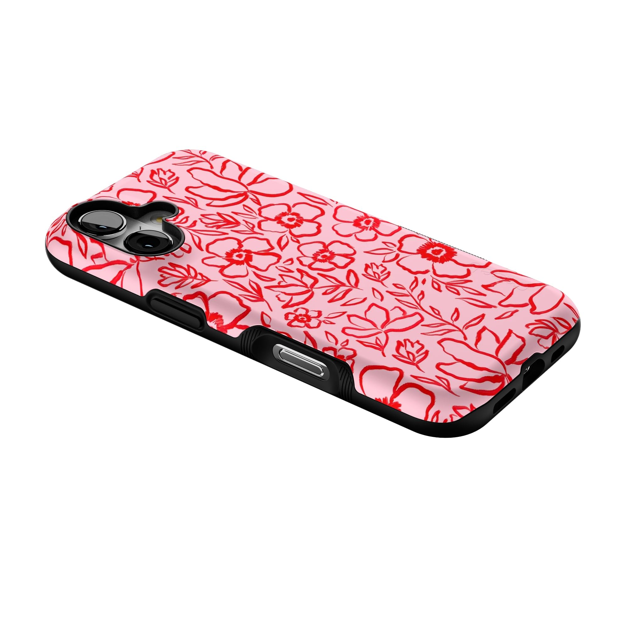 Casely Coque pour iPhone 17 | Blush Garden | Gribouillage Floral | Design de Protection Audacieux | Compatible avec MagSafe