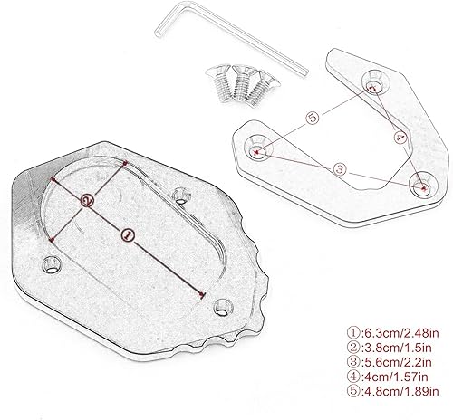 Miniatura 4 de For BM-W F 850 GS F850GS F750GS F850 GS F 750 GS 2018-2022 Motorcycle CNC Kickstand Foot Side Stand Enlarge Extension Plate Pad Side Stand Pad Color