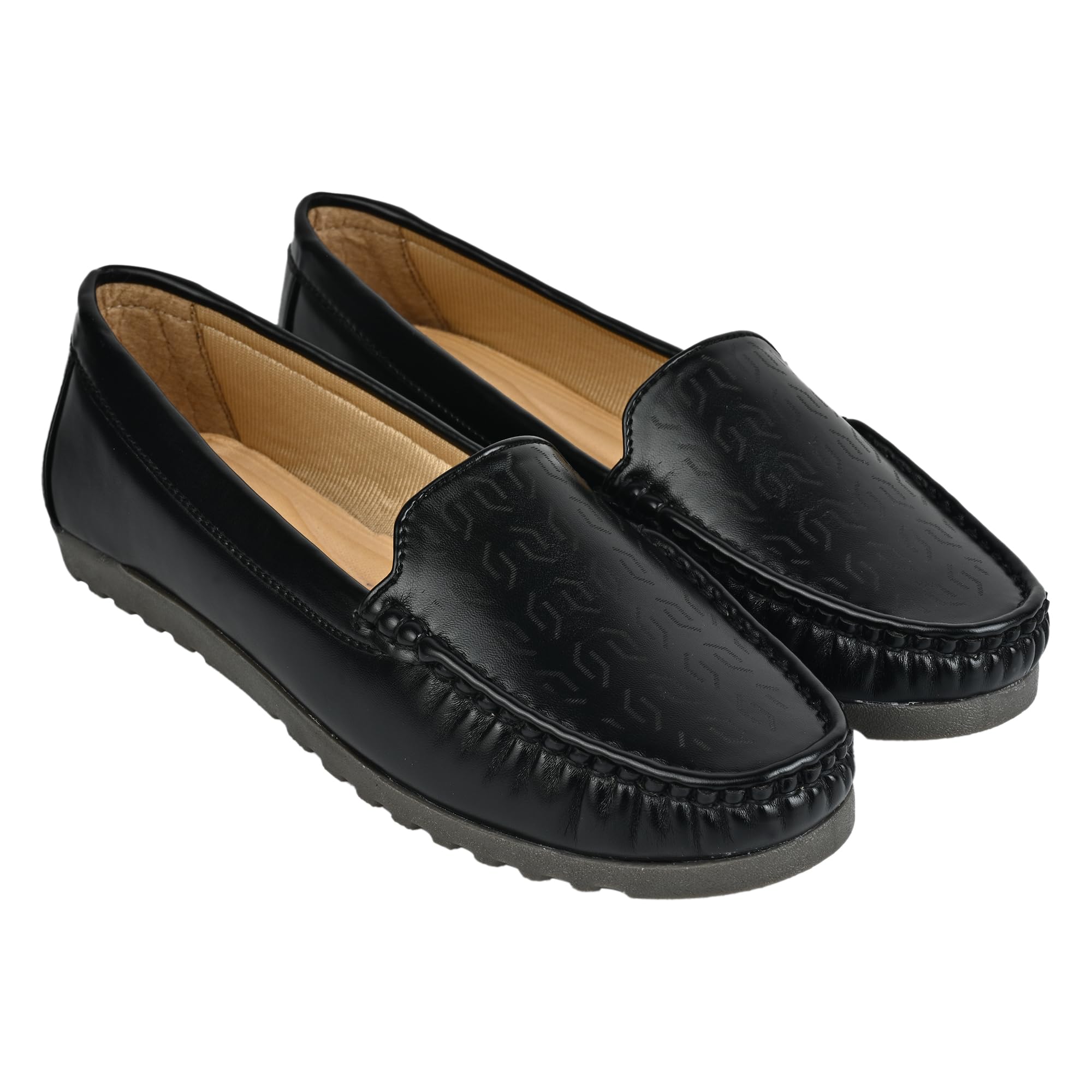 confiante Trendy Black Loafers for Women Comfortable Slip-On Casual & Office Wear Shoes |Women|Girl-picture-48