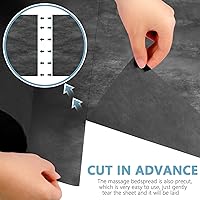 Vista 4 de Tudomro 2 rollos de sábanas desechables no tejidas para mesa de masaje, sábanas de masaje de tela no tejida, impermeable, cubierta de cama Negro