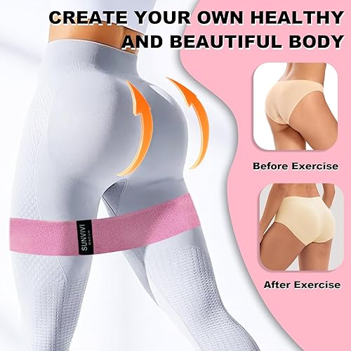 Miniatura 2 de Bandas de resistencia para entrenamiento, bandas de ejercicio de tela para piernas y glúteos, juego de bandas de entrenamiento para mujeres y