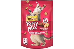 Purina Friskies Cat Treats, Party Mix Mixed Grill Crunch
