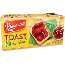 Bauducco Whole Wheat Toast - Delicious, Light & Crispy Toasted Bread - Whole Wheat - Ready-to-Eat Breakfast Toast & Sandwich Bread - No Artificial Flavors - 5.00 oz Pack of 1