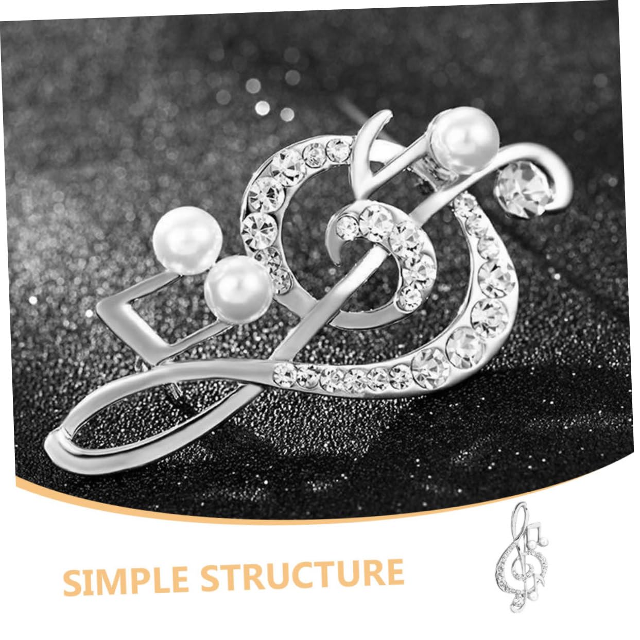 Broches únicos con Forma de Nota Musical, joyería Femenina con Perlas y Solapas, un Toque de Moda novedoso.