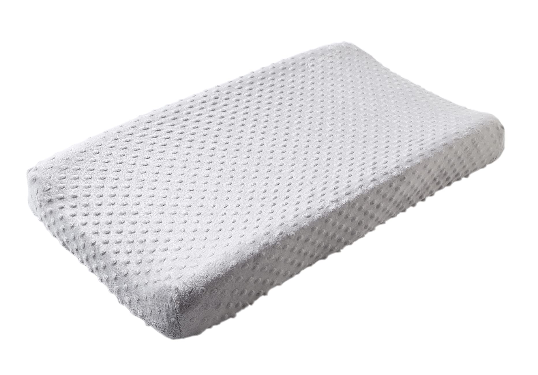 Funda para cambiador, sábanas de mesa cambiadora de lunares suaves para bebé niño y niña, funda para cambiador de pañales para almohadilla de 32 pulgadas/34 x 16 pulgadas (gris)