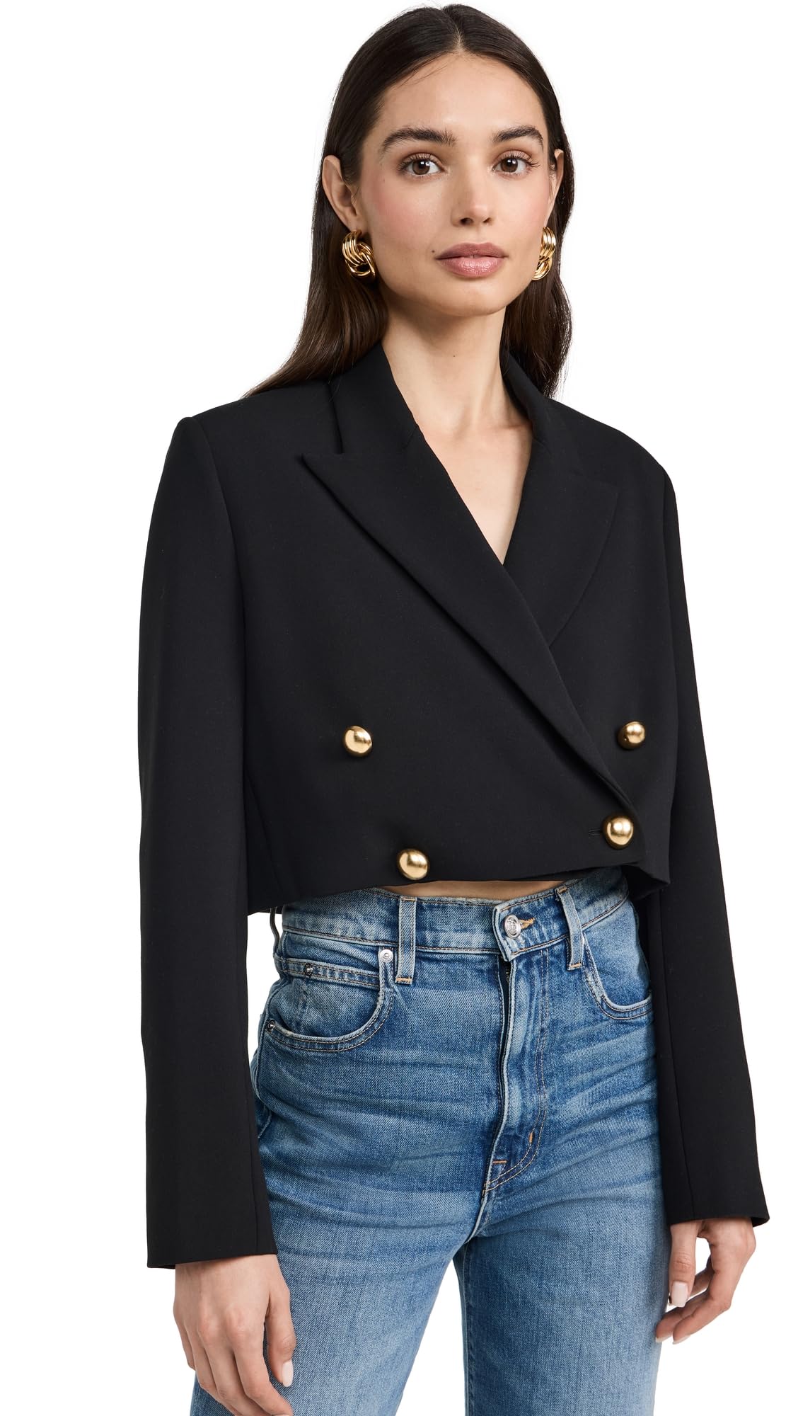 Black Halo Womens Hugo Crop Blazer