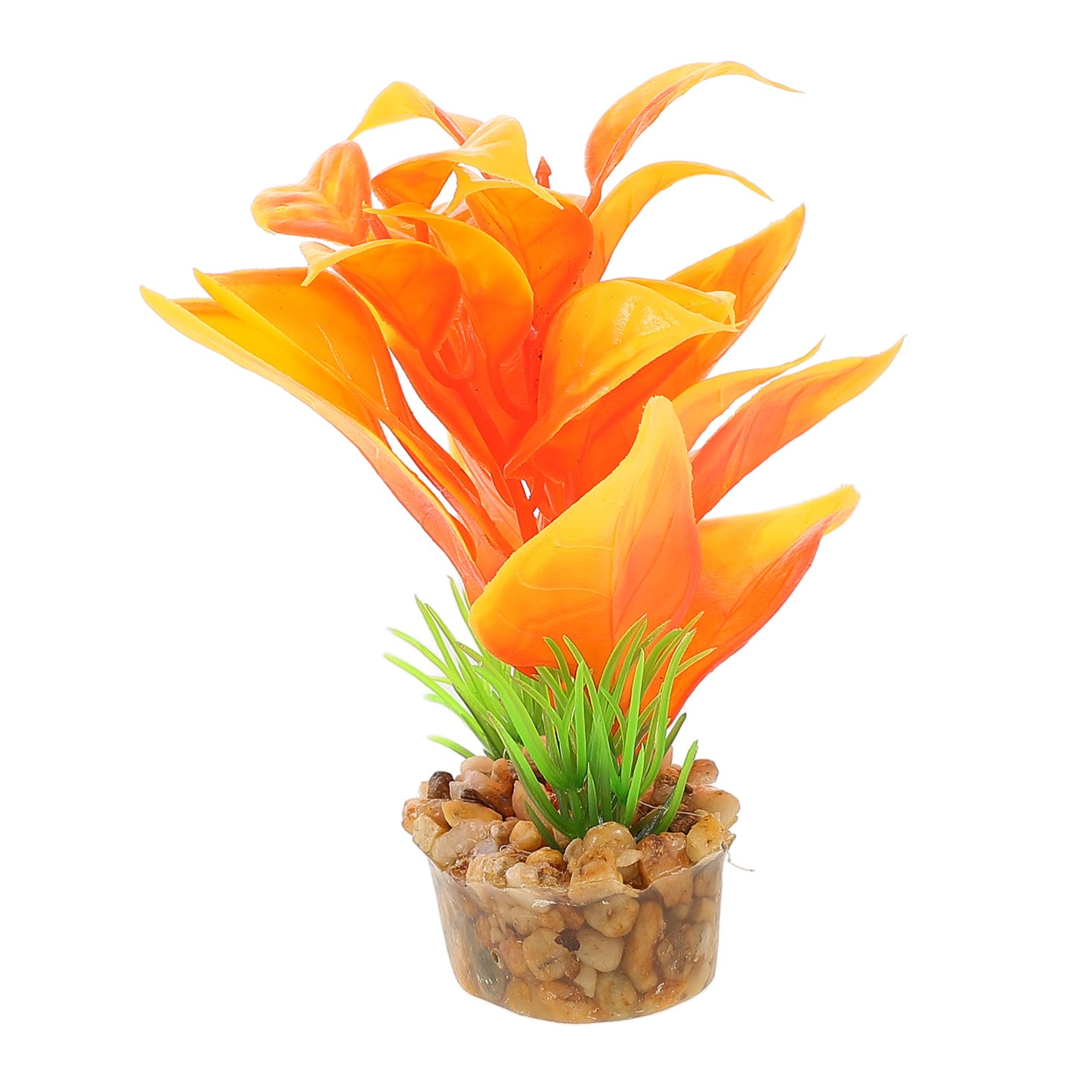 SUPVOX Fish Tank Decoration Aquarium Decoration Terrarium Plants Faux Plant Artificial Underwater Grass Fake Fish Tanks Dock Large Fish Tank Plant Fish Aquarium Accessories Plastic Yellow