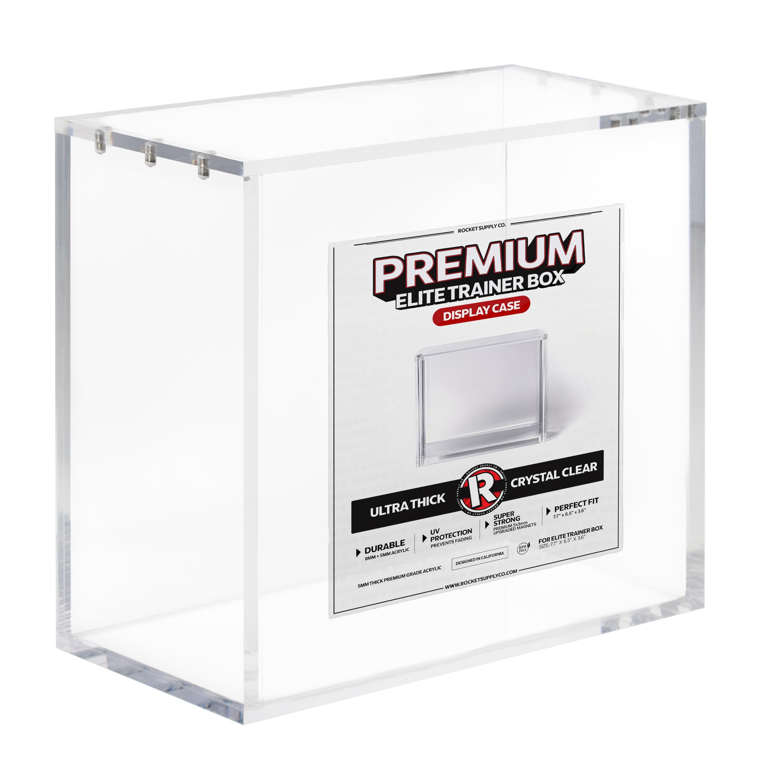 Amazon.com: Premium ETB Magnetic Acrylic Display Case | 8mm + 5mm Acrylic