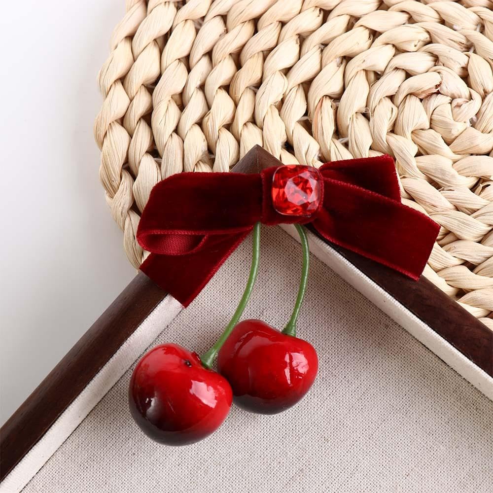 Amazon.com : Leadigol 6 Pcs Cherry Bow Hair Clip,Hair Bows 