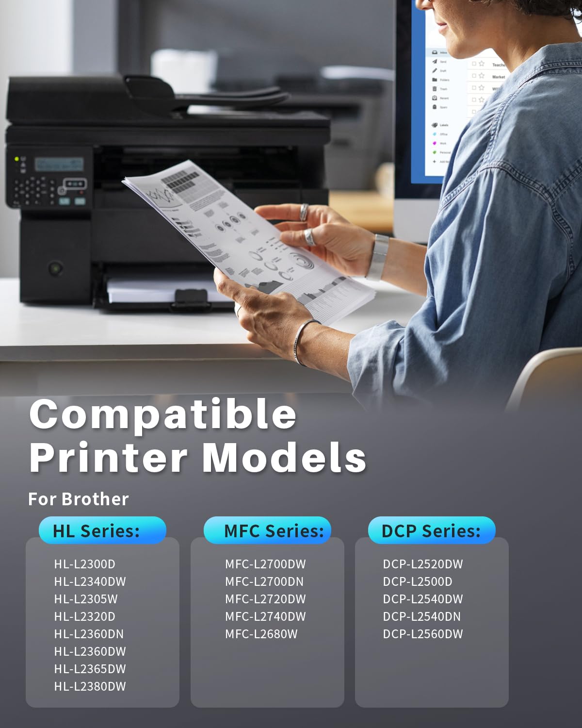 INK4U TN2320 Cartucce di Toner Compatibili per Brother TN 2320 TN2310 per MFC-L2700DW L2700DN L2720DW L2740DW, DCP-L2500D L2540DN, HL-L2300D 2360DN L2340DW Stampanti. (2 Nero)