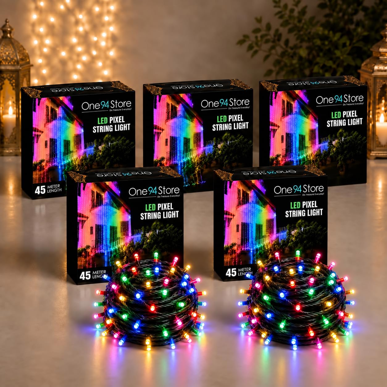 56 LED Fairy Lights - 20m Warm White String Lights -17