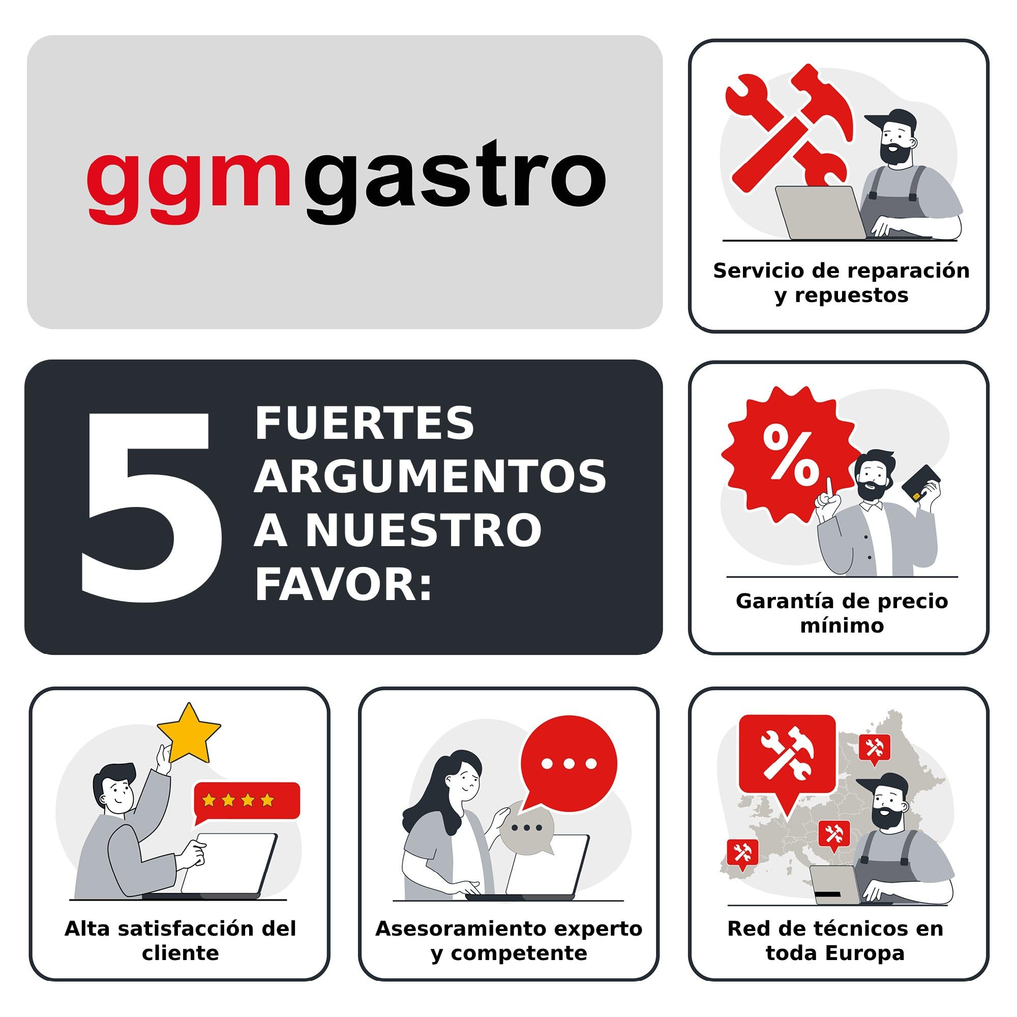 GGM Gastro Vitrina Refrigerada ECO - 44 Litros - Acero Inoxidable - Cubierta de Vidrio - Control Electrónico de Temperatura - Termostato Digital - AGG153ND#07
